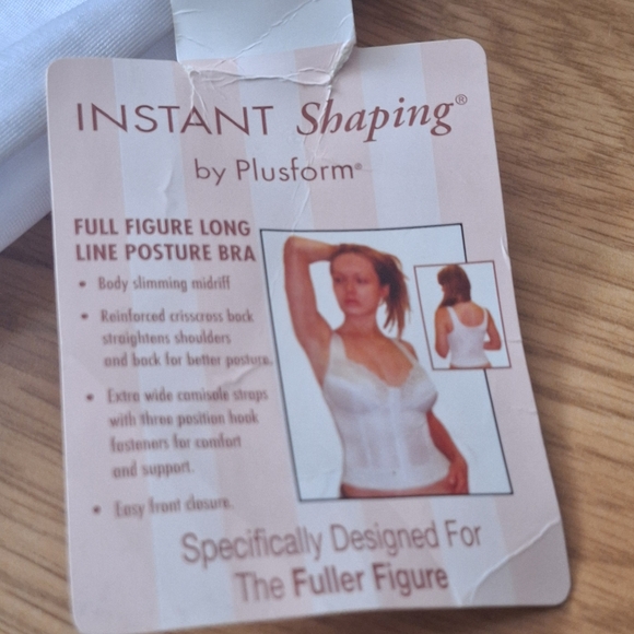 COPY - Plusform 36B Instant Shaping Full Figure Long Line White Slimming Bra Pi… - Picture 6 of 14